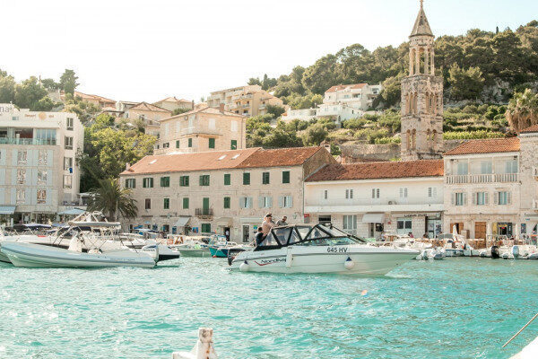 Water skating, flyboard flying Rent a Motorboat in Milna Croatia