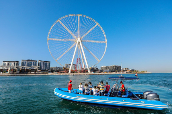 Hourly Guided Sightseeing Tour with RIB sportboat in Dubai Marina, Dubai, UAE