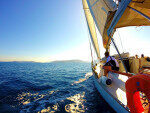 رحلة بحرية تجريبية مشتركة للمراكب الشراعية الأسبوعية إلى هالكيديكي - جبل آثوس-جزيرة أمولياني ، اليونان