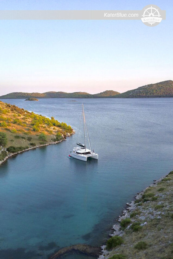 Cruising charter on a luxury catamaran around Zadar, Croatia