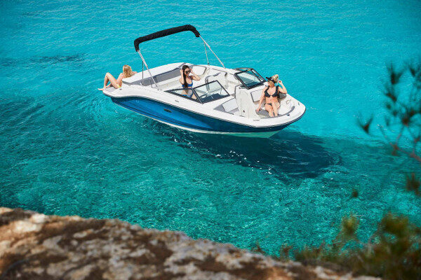 Sea Ray motorboat for Hvar and Pakleni Island Tour in a Bol, Croatia