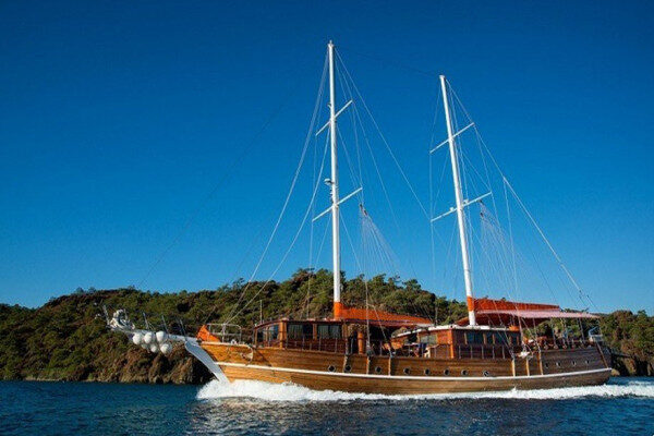 30m gullet offering an amazing blue cruise experience Marmaris-Turkey