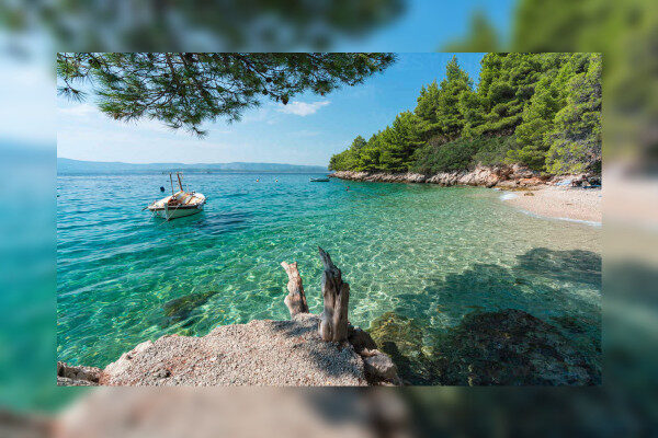 Spend time on a scenic shoreline Trogir-Croatia
