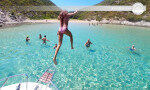 Enjoying time on the stunning beach Trogir-Croatia