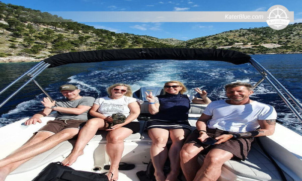 Relaxing in the turquoise waters Trogir-Croatia