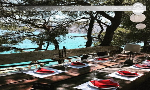 Relaxing in the turquoise waters Trogir-Croatia