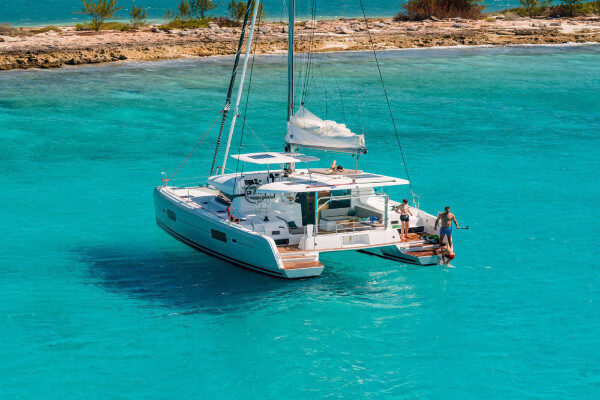 Deluxe catamaran weekly charter Saronikos-Greece