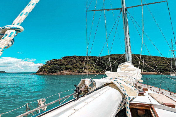 Traditionell gullet-dagcharter i Kerikeri, Nya Zeeland