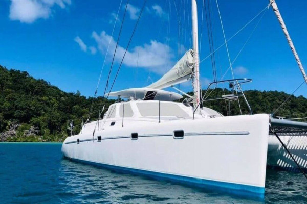 Opulent catamaran skippered day charters offer Makogai Fiji