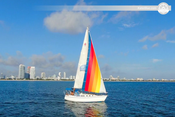 34ft sailing yacht full moon sail Biscayne-Bay United-States