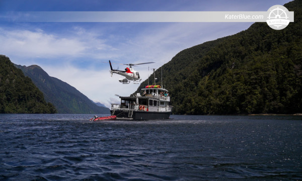 Overnachting op een motorjacht van 27 meter in Fiordland, Nieuw-Zeeland