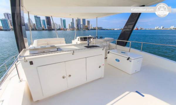 Leopard 433 Power Catamaran – 9hodinový denní pronájem na pláž Mambo z Playa Blanca, Cartagena, Kolumbie