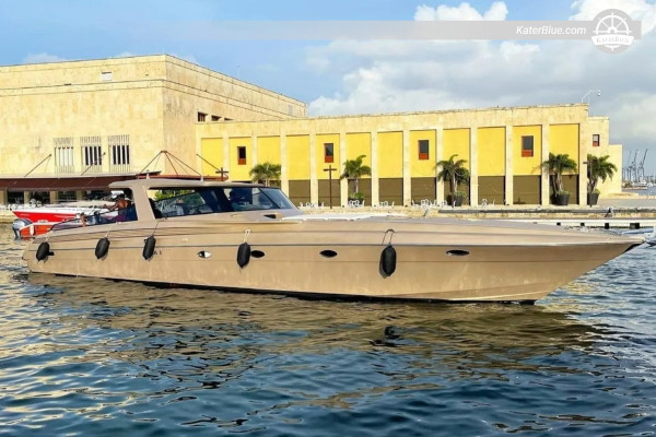 Fretamento de iate Cherokee 60 de 8 horas para Playa Blanca e recifes de Barú
