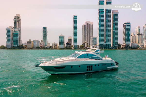 استئجار يخت Azimut 62S لمدة 8 ساعات إلى جزر روزاريو - جزيرة سان مارتن، جزيرة بافيتوس، جزيرة غراندي وإيسلا أرينا