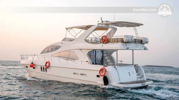 Croisière de luxe d'une heure en yacht Majesty 61, du port de Dubaï à Ain Dubai et JBR.