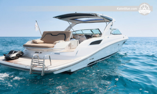 Half-Day Charter from Ayia Napa Harbour - SEA RAY 350 SLX - Sea Caves, Love Bridge, Cape Greco, Konnos Bay, Optional Blue Lagoon - 4 Hours - Skippered Private Morning Cruise