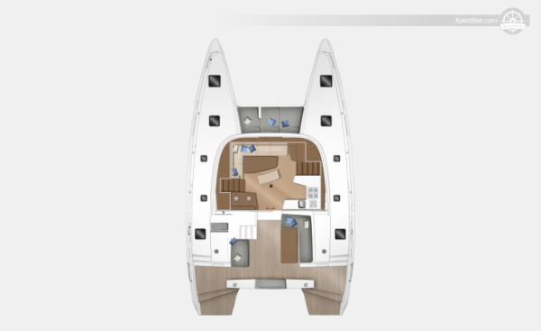 Croisière impressionnante à bord d'un catamaran élégant Drapetsona-Grèce