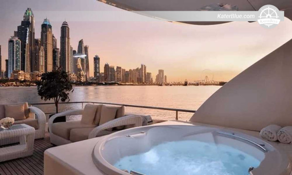 PR Marine 90 Ugentlig Yacht Charter – Dubai Skyline & Offshore Island Relaxation