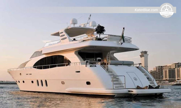 PR Marine 90 Ugentlig Yacht Charter – Dubai Skyline & Offshore Island Relaxation