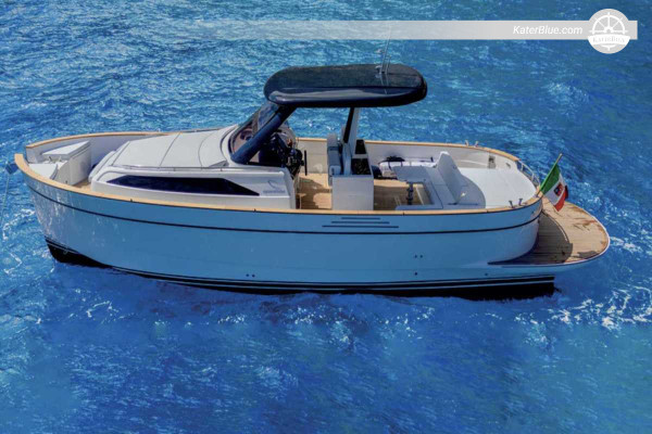 Luxury 45ft Italian Gozzo Day Charter from Sorrento to Ischia and Procida for 12 Guests