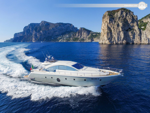 72 ft luxury skippered day yacht charter from Amalfi to Nerano, Li Galli and Positano for 12 guests