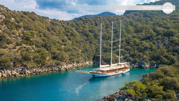 7 Nights Weekly Skippered 37m Gulet Charter from Bodrum to Knidos, Datça, Aktur, Bencik Bay, Orhaniye and Selimiye for up to 10 Guests