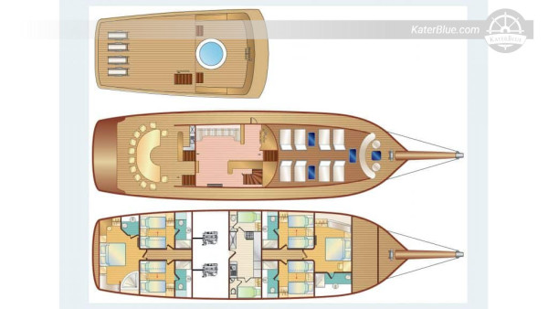 7-Night One-Way Skippered 30m Gulet Charter from Bodrum to Göcek, Turkey