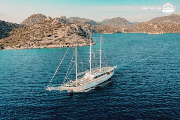7 Nights Skippered 38m Gulet Charter from Bodrum to Kos, Nisyros, Tilos, Symi, Rhodes and Datça or Knidos for up to 12 Guests