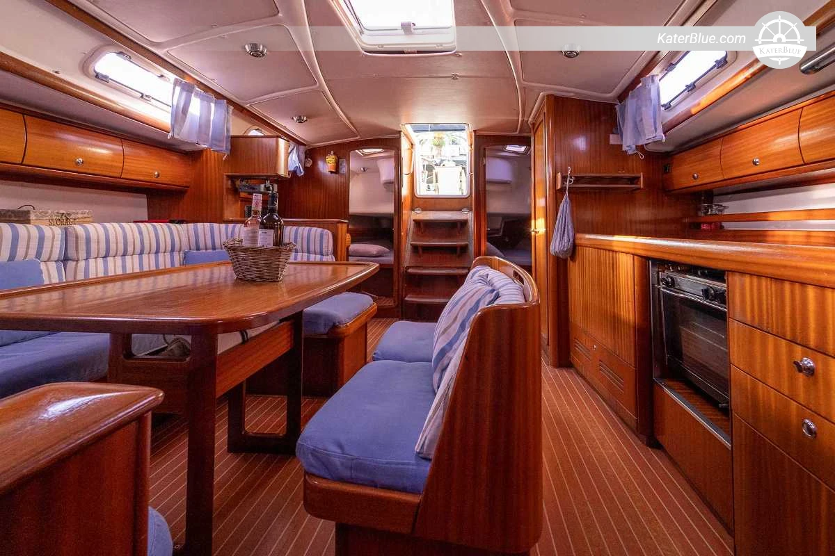 Bavaria 44 Private Day Sailing Charter from Kavala Port to Pachis Bay, Marble Beach, Psaras Bay or Limenas Port, Glifadi Beach or La Scala Beach Bar for up to 8+1 Guests