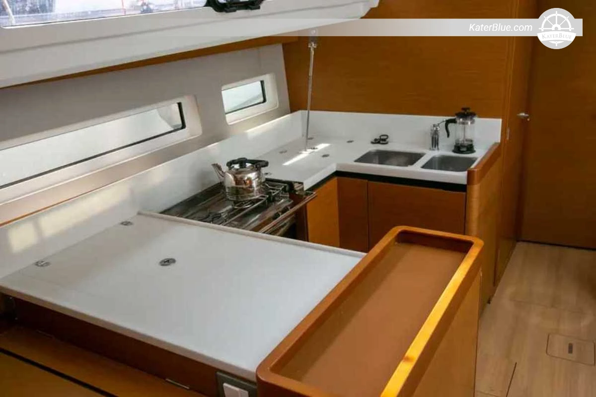 Sun Odyssey 440 Private Full-Day Sailing Charter from Kavala Port to Red Rocks Beach, Ammolofoi Beach, Vrasidas or Palio Bay and Snake Island for Up to 10 Guests