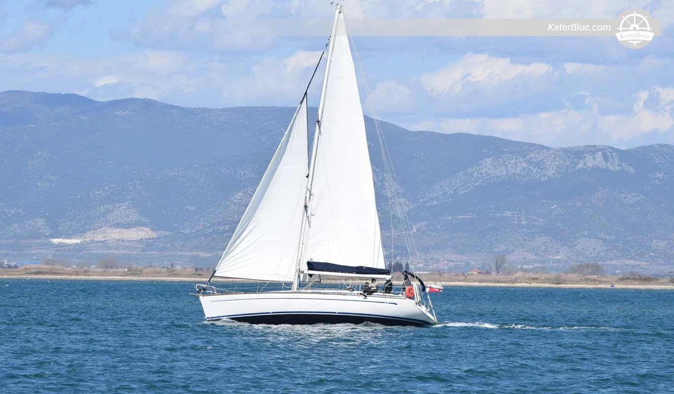 Bavaria 44 Peaceful Full-Day Sailing Yacht Charter from Kavala Port to Atspas Beach, Kefalas Beaches and Maries Beach for up to 8+1 Guests