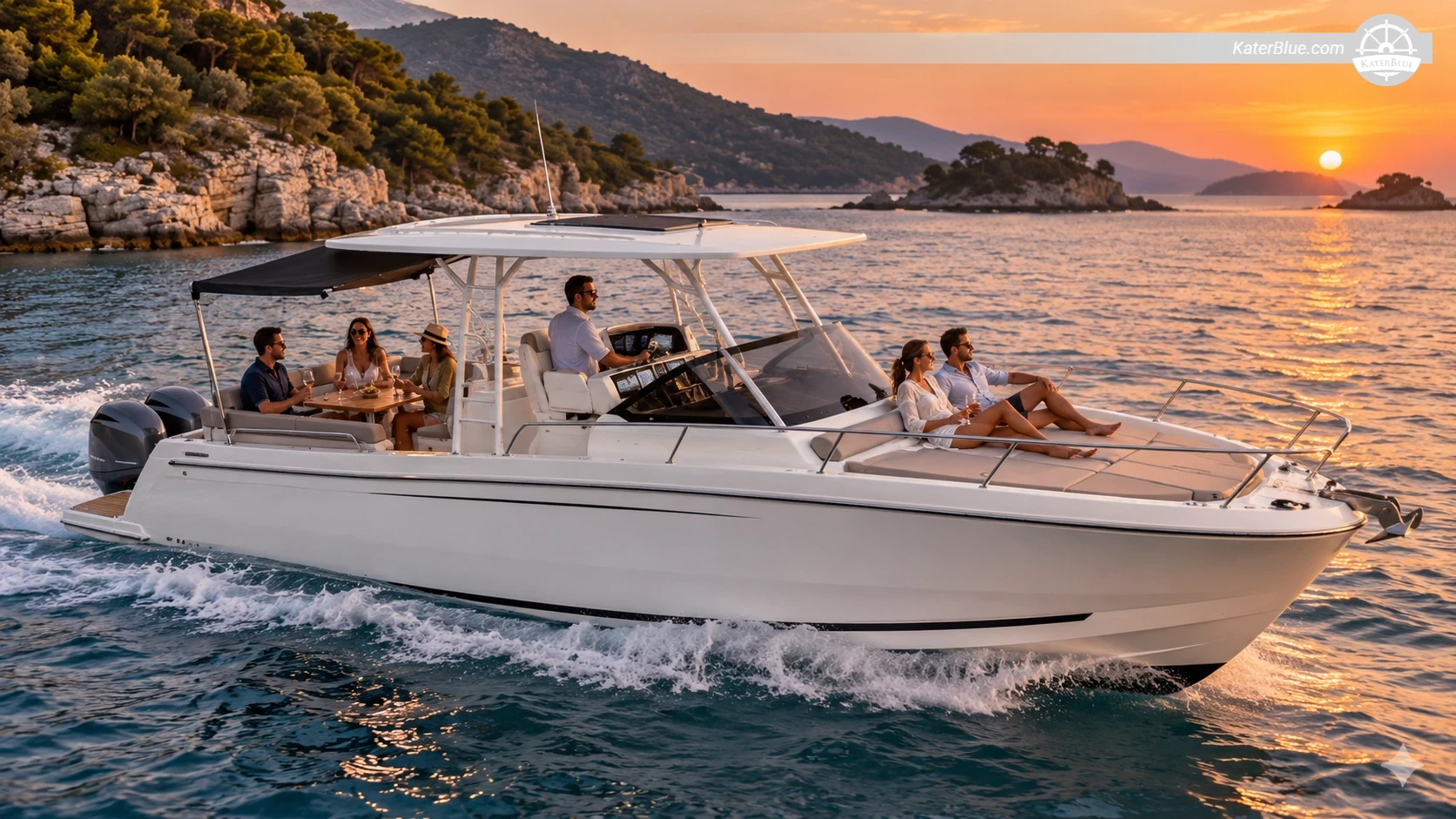 Private Motor Yacht Sunset Cruise in Sivota – Golden-Hour Sailing Experience