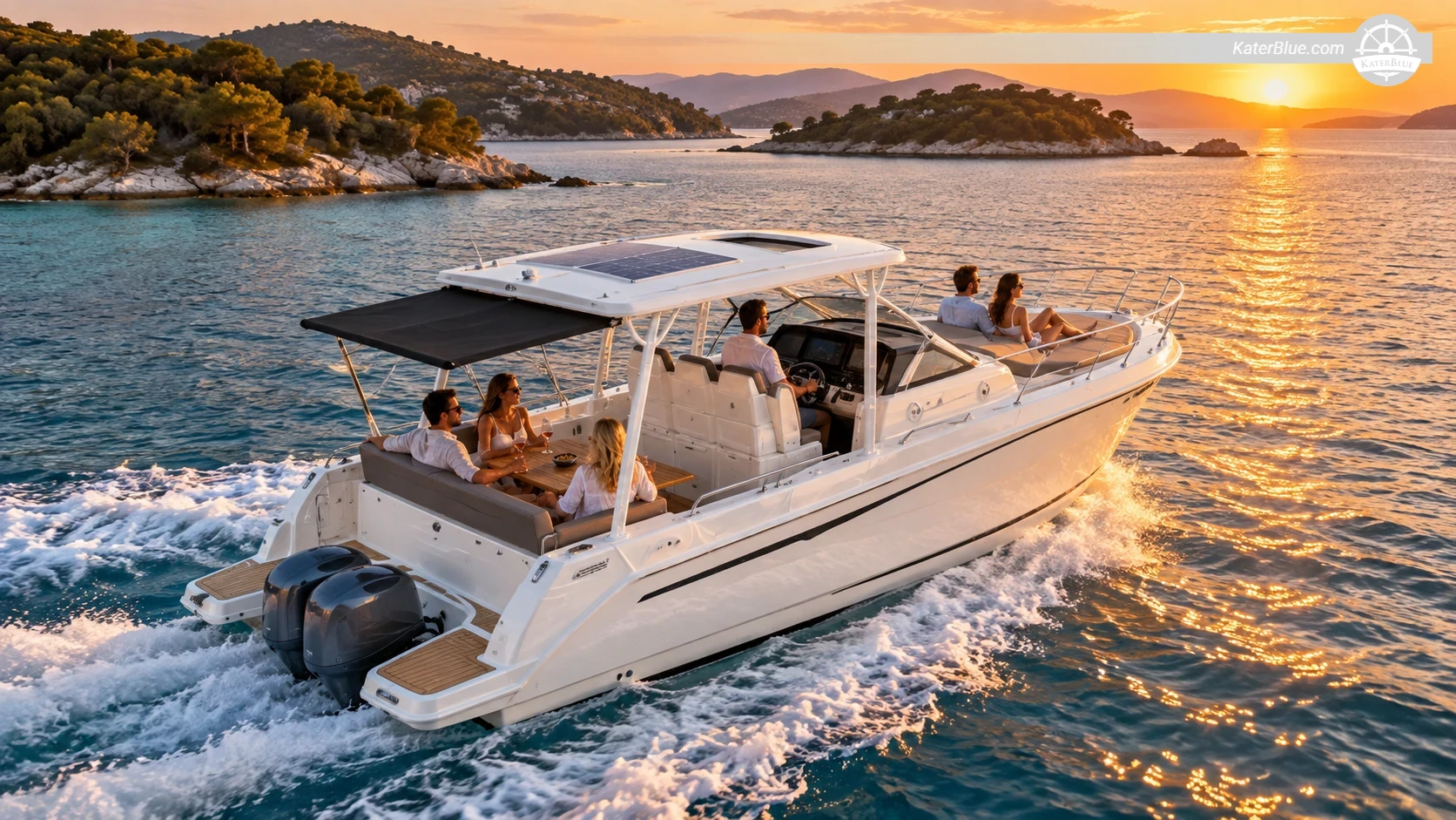 Private Motor Yacht Sunset Cruise in Sivota – Golden-Hour Sailing Experience