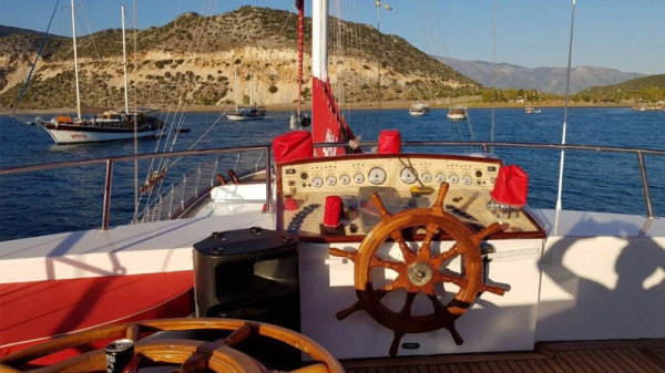 Türkiye, Marmaris/Muğla'da 8 yolcu kapasiteli Blue Voyage Gulet kiralama hizmeti.