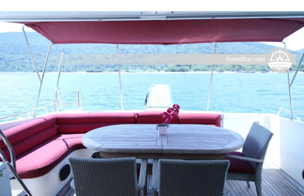 在土耳其穆拉省博德鲁姆，乘坐 Fairline 55 型游艇享受美妙的航行体验。